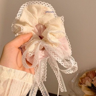 🍥jellycuty🍥Dây buộc tóc ruột lớn hoa nhỏ Phụ kiện tóc Dây buộc tóc ruy băng ren