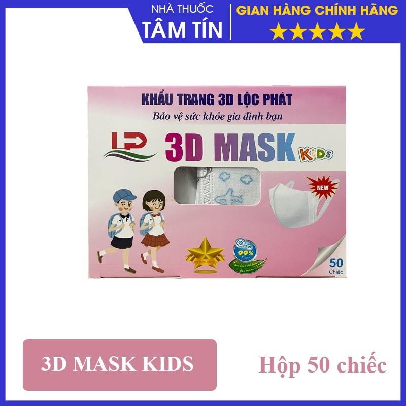 Khẩu Trang 3D Kids Lộc Phát Pro Mask Chống Bụi Mịn Cao Cấp - An An