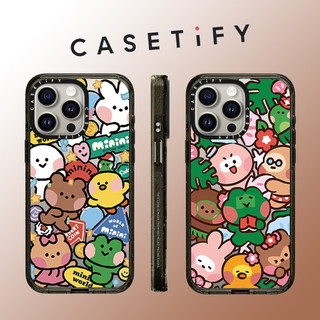 Casetify Graffiti động vật Gấu Thỏ Trong suốt Vỏ điện thoại Acrylic chống sốc cho iPhone 15 Pro Max 14 Plus 13 ProMax 12 12Pro Vỏ bảo vệ cứng bằng điện thoại chống sốc