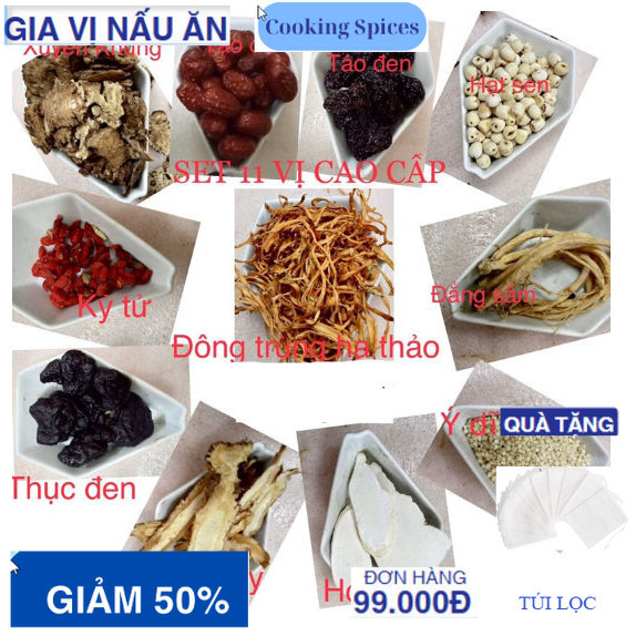 Set tiềm thuốc bắc, Hầm gà, Lẩu gà, hầm dê, bò (tặng túi lọc)