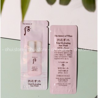Combo 10 gói kem chống nắng dạng sữa Whoo hồng Whoo Vital Hydrating Sun Fluid SPF50+/PA+++ 10ml