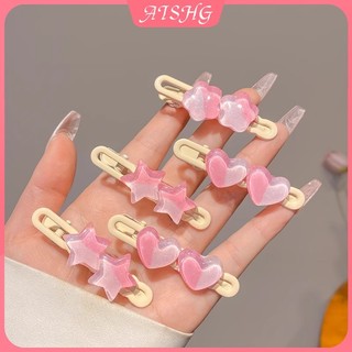 AISHG Pink Star Love Kẹp Tóc Nữ Dễ Thương Và Ngọt Ngào Edge Kẹp Phụ Kiện Tóc