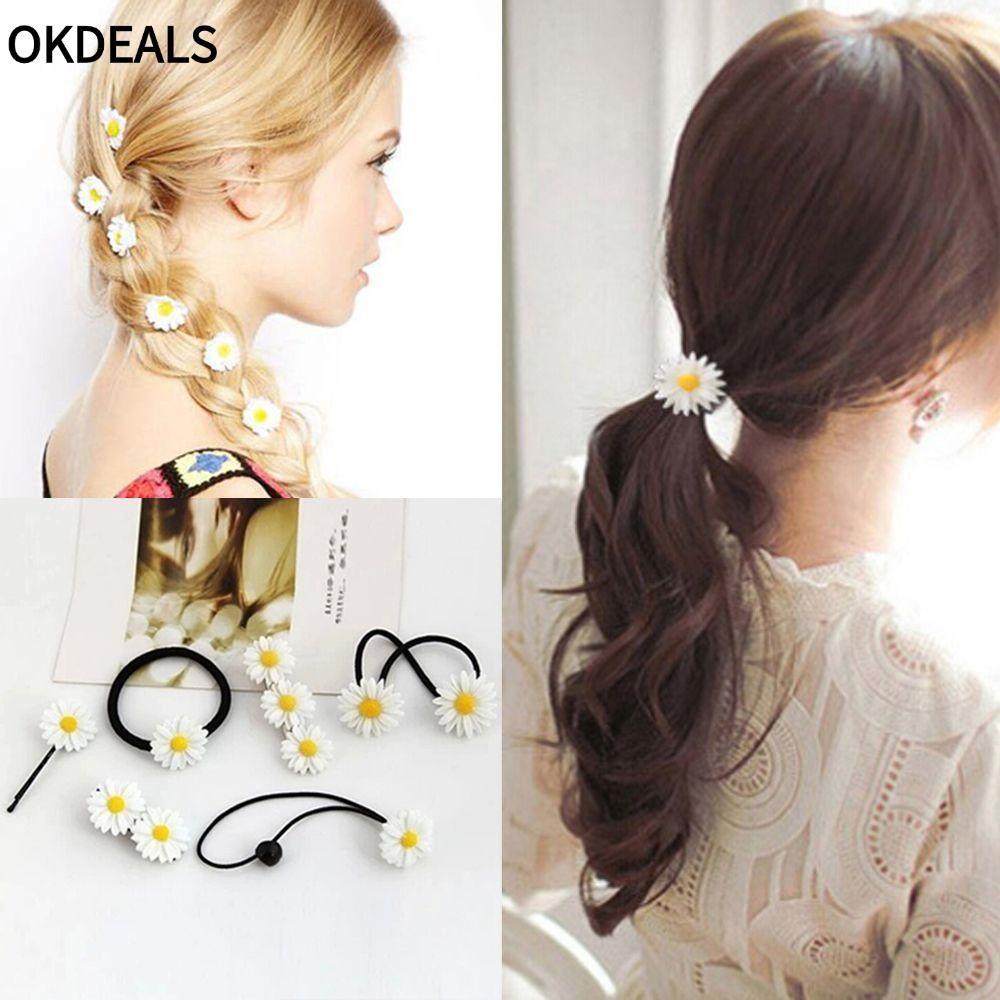 OKDEALS 2 Kẹp Tóc Trang Trí Hình Hoa Cúc Mini