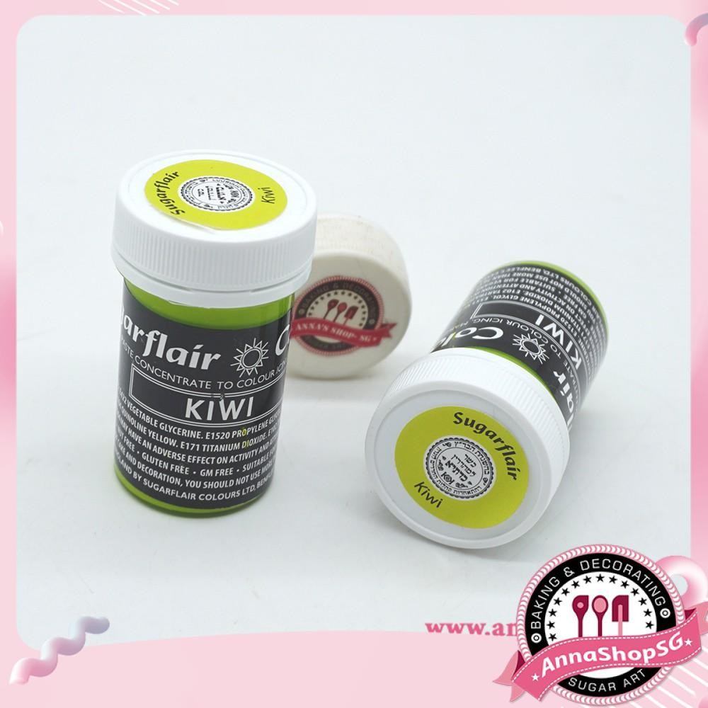 MÀU THỰC PHẨM DẠNG PASTE SUGARFLAIR - KIWI 25g