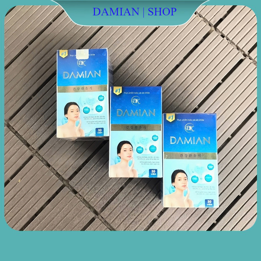 Viên uống trắng da, giảm nám, mờ thâm DAKAMI Damian Hộp 30 Viên