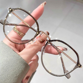 【Cận thị 0.5 đến 5.5 độ Kính chống bức xạ, kính gọng oval thời trang, kính cận thị chống ánh sáng xanh cho nam và nữ, độ cận thị tùy chọn 1315