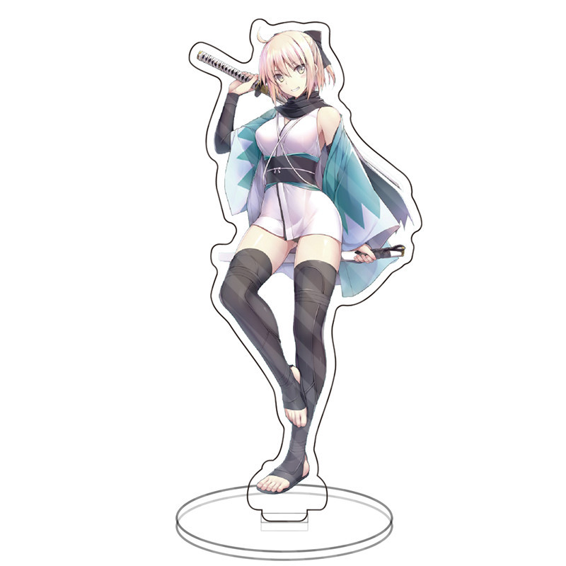 Fate FGO acrylic đứng xung quanh Jeanne d'Arc Okita Souji hoạt hình đứng đồ trang trí món quà sinh n