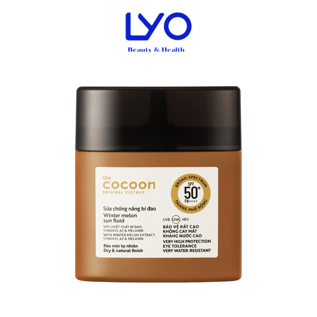 Sữa Chống Nắng Bí Đao Quang Phổ Rộng, Bảo Vệ Da Cocoon Water Melon Sun Fluid SPF 50+ PA++++ 50ml