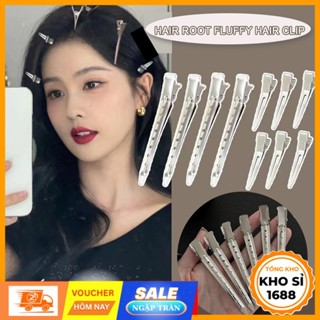  Set 6 kẹp tóc mỏ vịt nhiều màu sắc bằng kim loại kẹp làm tóc phụ kiện kẹp tóc nữ kẹp tóc mái E1826 