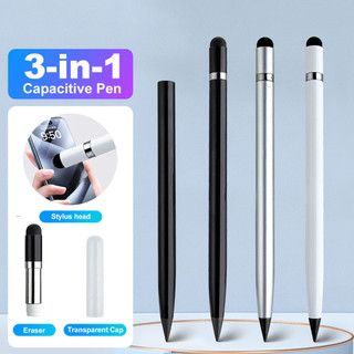Bút chì kim loại vĩnh cửu 3 trong 1 Ankndo Bút màn hình cảm ứng có tẩy Không mài Không cần mực cho máy tính bảng điện thoại