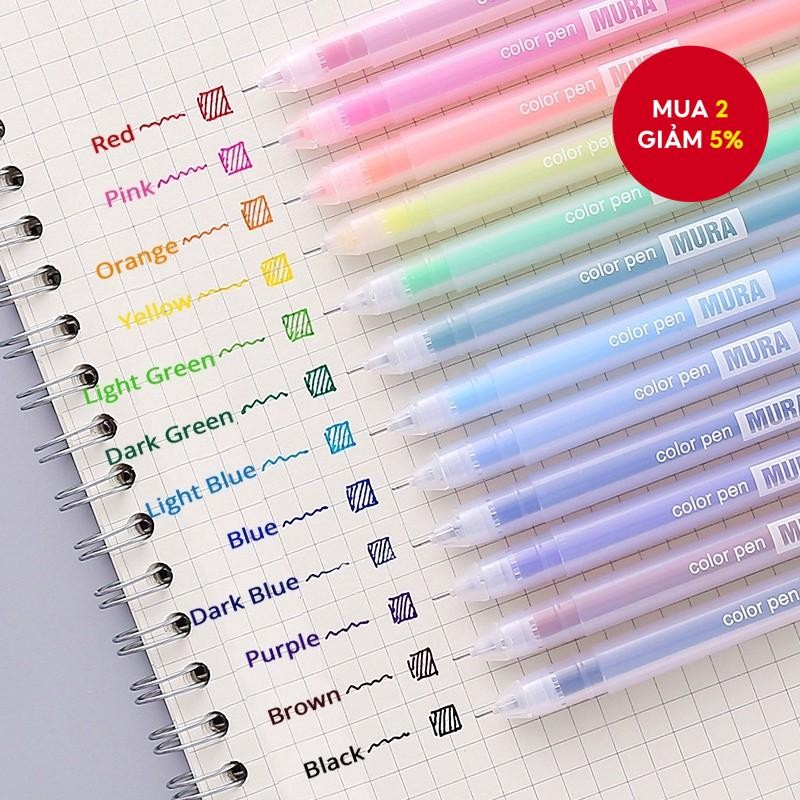 Bộ Bút Gel 12 Màu 0.5 Mm Đầu Bút Dễ Thương Cho Tạp Chí Vẽ Graffiti Trường Văn Phòng Phẩm