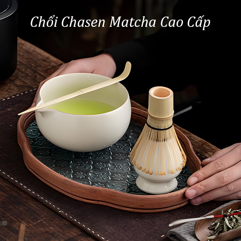 Bộ Matcha,Chasen đánh Matcha ,Cây khuấy trà xanh Nhật Bản,Chổi đánh matcha 80/100/120 sợi