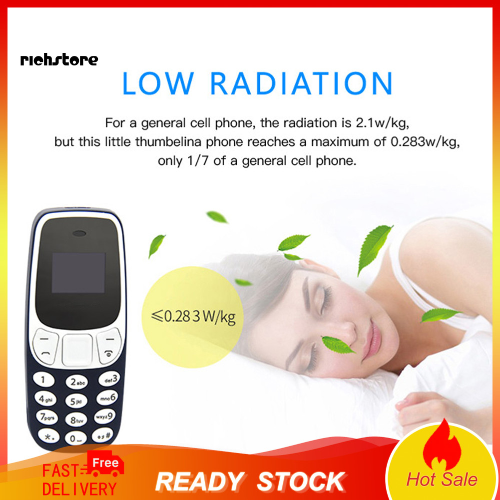 < richstore > Điện thoại di động mini BM10 Tai nghe tương thích Bluetooth Bộ chuyển đổi giọng nói Đi