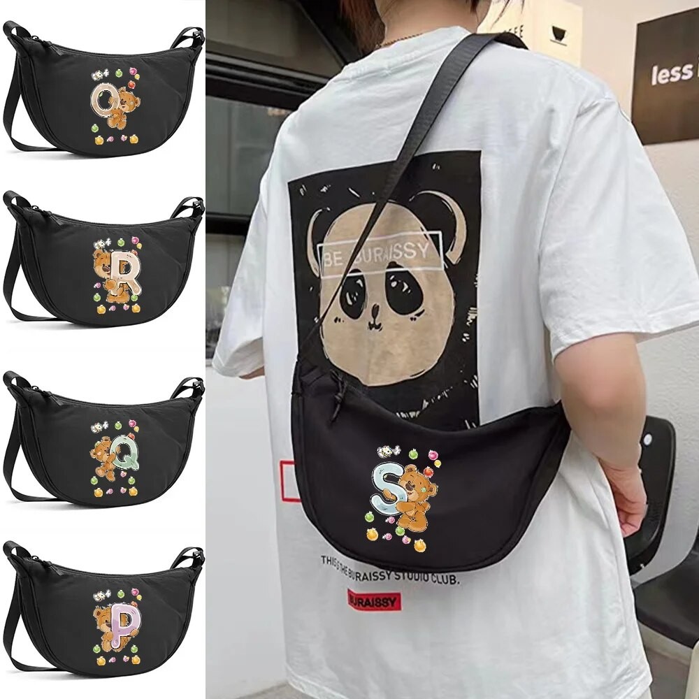 Dumpling Bag Bag Handbag Shoulder Women Messenger Bag Cross Body Leisure Luggage Bag Bear Stripe Ser