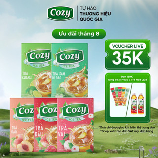 [KOLs] Combo 5 hộp Trà hoà tan Cozy trà trái cây nhiều vị thơm ngon giải nhiệt từ lá trà tươi