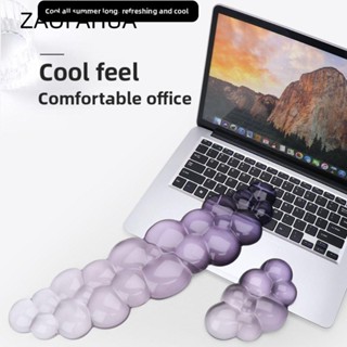 Hỗ trợ cổ tay bằng silicon ZAOFAHUA, Bàn phím trong suốt hình đám mây, Miếng đệm cổ tay chống trượt di động