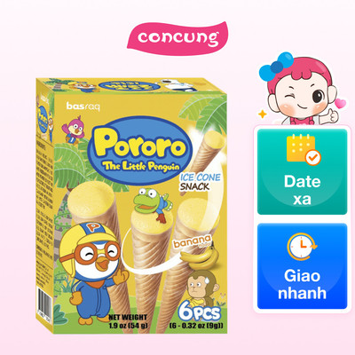 Bánh kem ốc quế Pororo vị chuối 54g