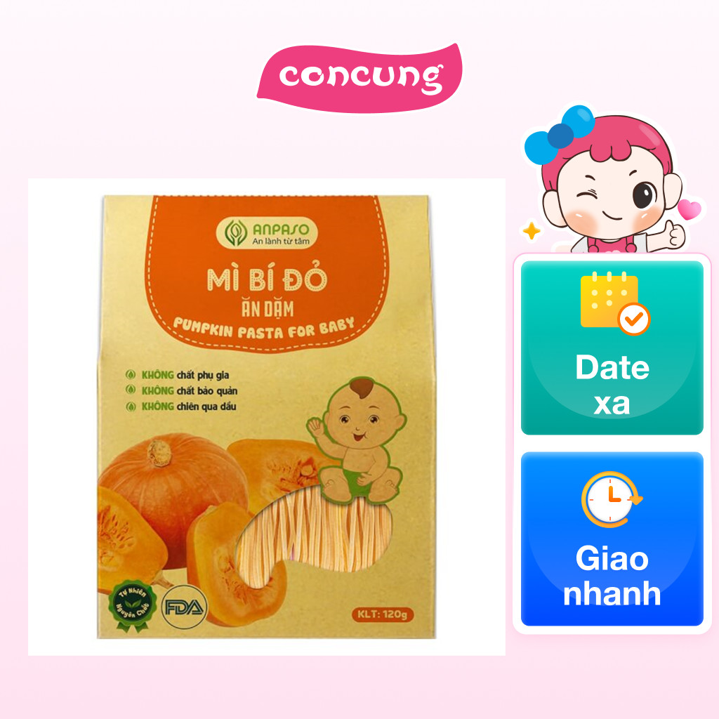 Mì bí đỏ Ăn dặm nguyên chất Anpaso 120g
