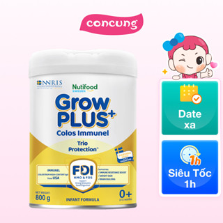 Sản phẩm dinh dưỡng công thức GrowPLUS+ Colos Immunel 0+, 800g (dưới 1 tuổi)