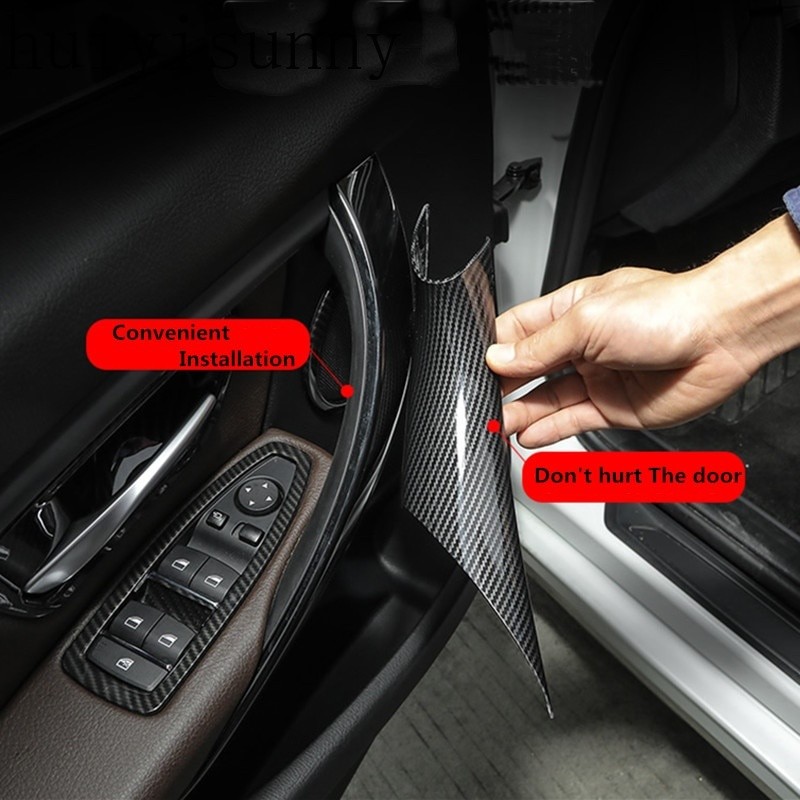 HYS Tay Nắm Cửa Ô Tô Sợi Carbon Cho Xe BMW 3 4 Series F32 F34 F30 F35