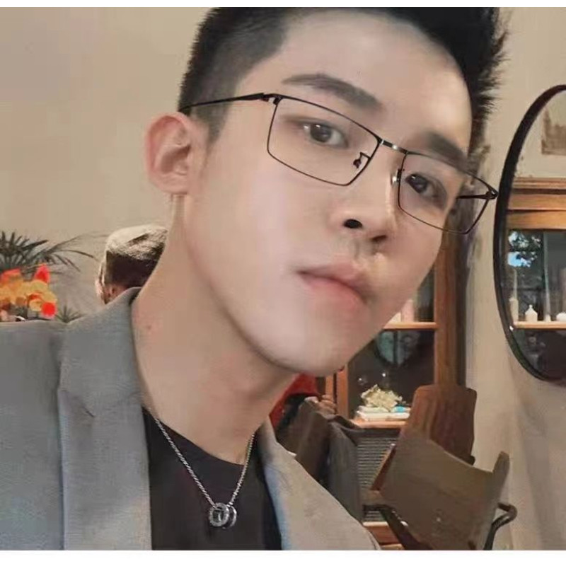 85517Pure Titanium Full Frame Anti-Fog Photochromic Myopia Glasses for Men Anti-Blue Light Radiation