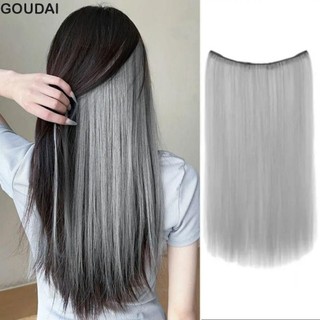 Bộ tóc giả GOUDAI nhuộm đa năng, kẹp dễ sử dụng cho tóc thẳng dài, phù hợp DIY