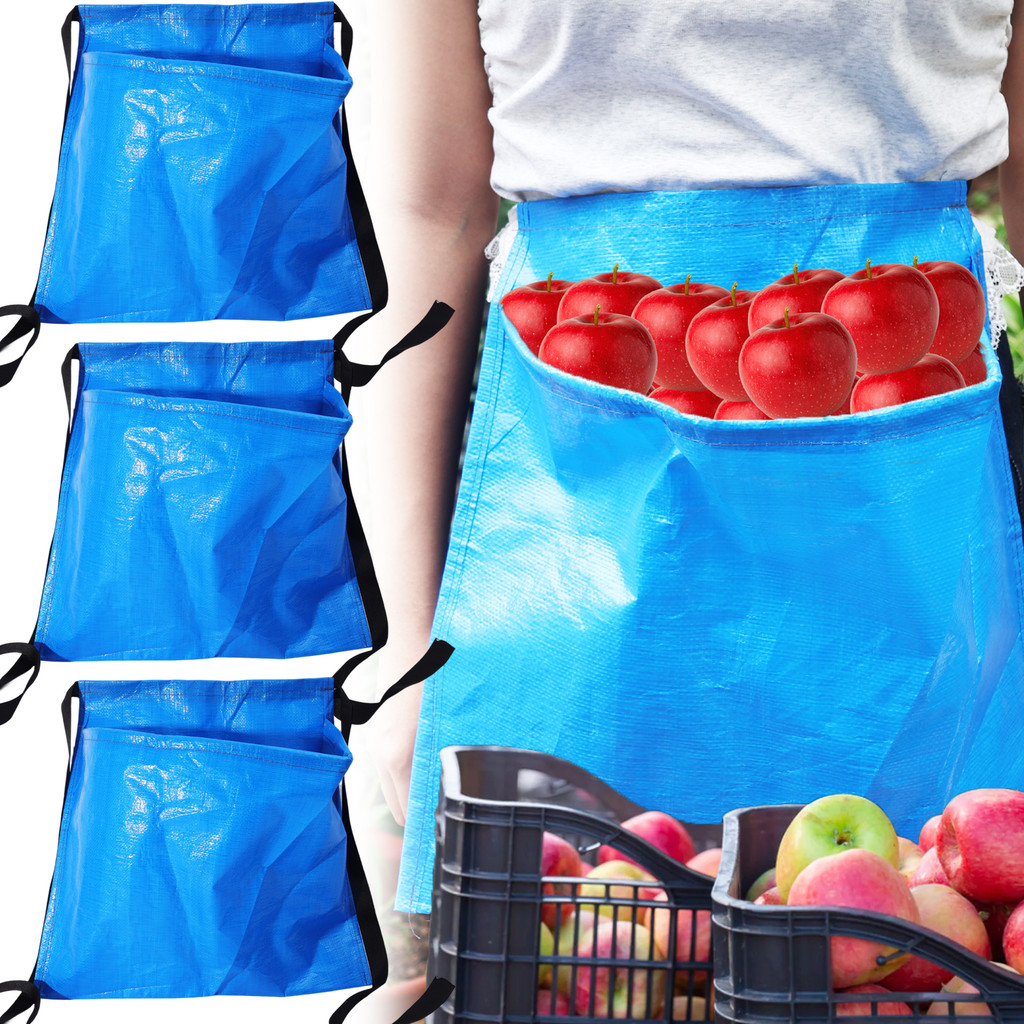 Túi đeo thắt lưng hái trái cây bằng Nylon chống thấm nước dung tích lớn - Tạp dề thu hoạch rau củ trong vườn chống rách cho nông dân
