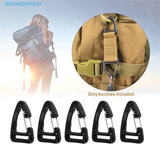 Tháng 9 Dụng Cụ Ngoài Trời Hợp Kim Nhựa 5 Chiếc Móc Ba Lô Phụ Kiện Climping Gói Móc Khóa Thắt Lưng Kẹp