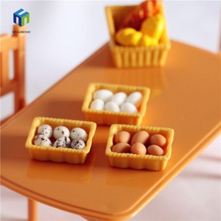 Healmeyou Mô Phỏng Trứng Đồ Chơi, Giả Vờ Chơi Mô Phỏng Thực Phẩm Nhà Búp Bê Thu Nhỏ, Phụ Kiện Mini Trang Trí Giáo Dục DIY Trang Trí Nhà Bếp Trứng Đồ Chơi Mô Hình Trẻ Em