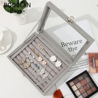 Hộp nhẫn nhung khay nhẫn thanh lịch hộp bảo quản mềm