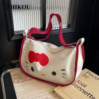 Túi đeo vai FUZOU Pochacco, Túi đeo chéo hoạt hình Kawaii Kitty, Túi xách thông thường Dung tích lớn Túi xách mèo đi lại dành cho học sinh