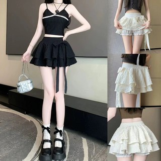Phong Cách Ba Lê Cô Gái Nóng Bánh Váy Nữ Mùa Hè Cao Cấp Thắt Nơ Phồng Chữ A Váy Chống Mở Rộng