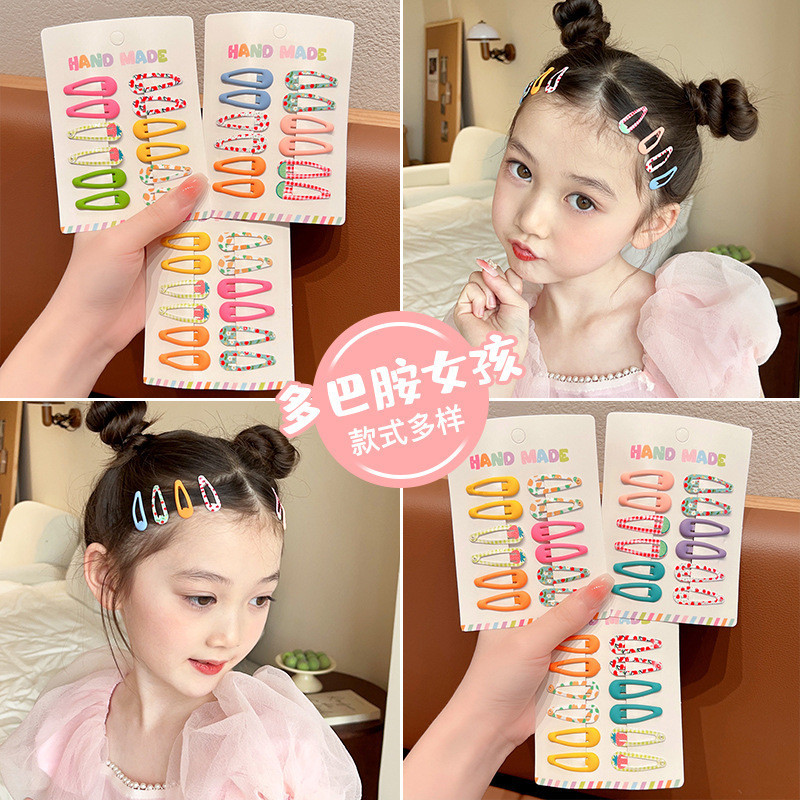 16 Dây buộc tóc cao su hoạt hình dễ thương / Kẹp tóc cho bé