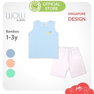 Bộ Thun Ba Lỗ Bamboo Wow By Oeteo Cho Bé Trai, Bé Gái Chất Liệu Sợi Tre Thoáng Mát, Mềm Mịn