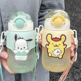  Cốc nước trẻ em Sanrio Kulomi dành cho học sinh, Cốc ống hút dễ thương cho bé gái, bình nước di động mới