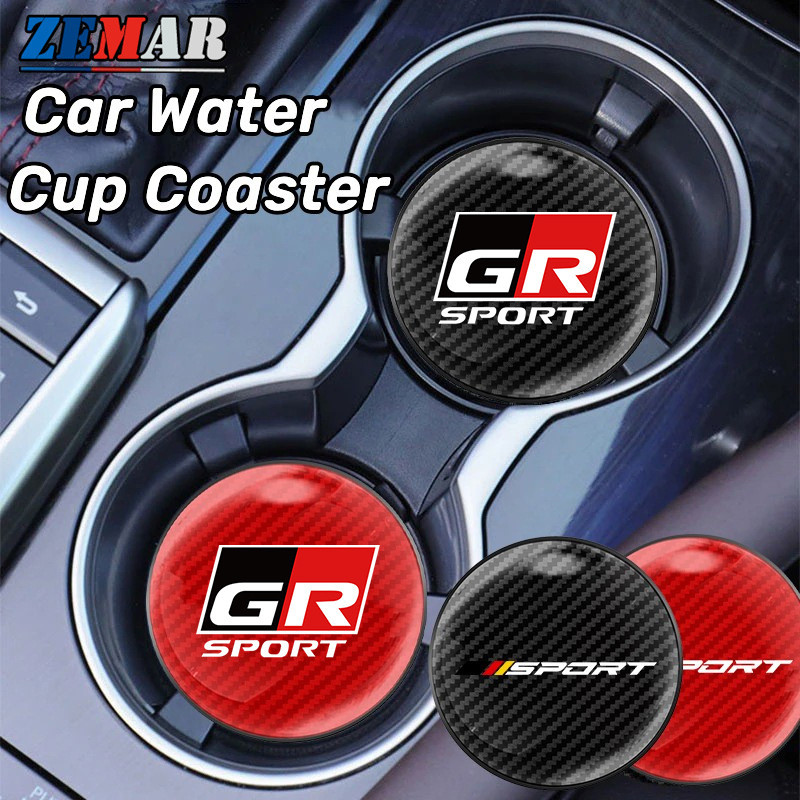 [1pc] Thảm cốc nước ô tô Toyota GR Thảm cốc kết cấu sợi Carbon chống trượt cho Toyota Agya Raize Cal