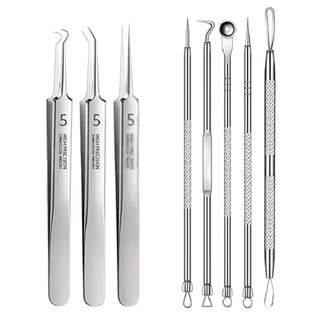 Mụn Đầu Đen Kẹp Mụn Comedone Pimple Extractor Tẩy Chăm Sóc Da Dụng Cụ Nhíp Bộ M7X5