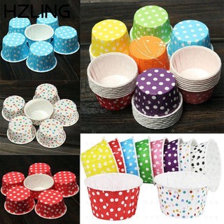 Set 100 Cốc Giấy Chấm Bi Đựng Bánh Muffin Mới