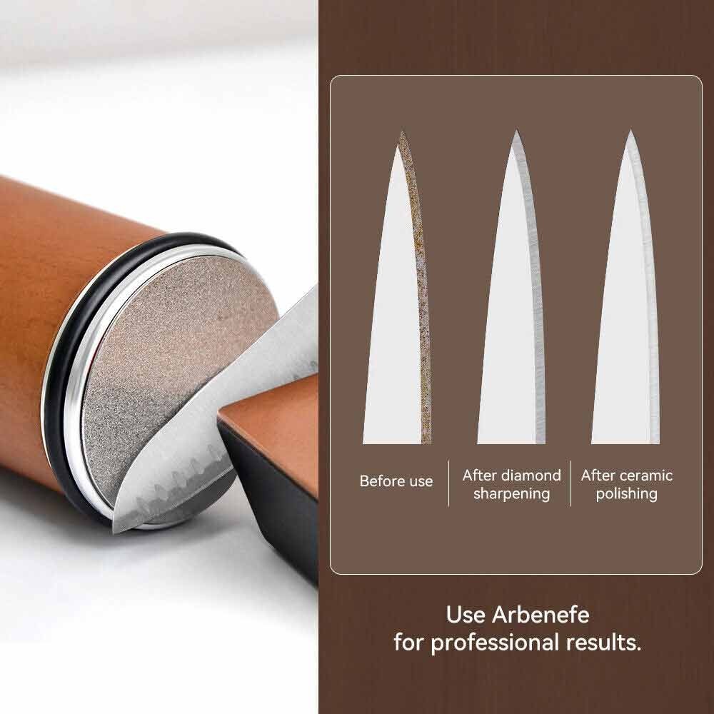 Rolling Knife Sharpener 15 and 20 Degree Sharpening Magnetic Angle Base kitchen