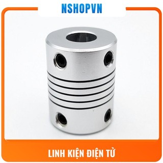 Khớp nối trục mềm hợp kim nhôm 4-6mm, 4-8, 5-5, 5-6, 5-8, 5-10mm, 6-6mm, 6-7mm, 6-8mm, 7-8mm, 8-8mm, 10-10mm, 6.3-6.3mm