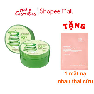 Gel Lô Hội Đa Năng NATURE REPUBLIC Soothing & Moisture Aloe Vera 92% Hàn Quốc 300ml