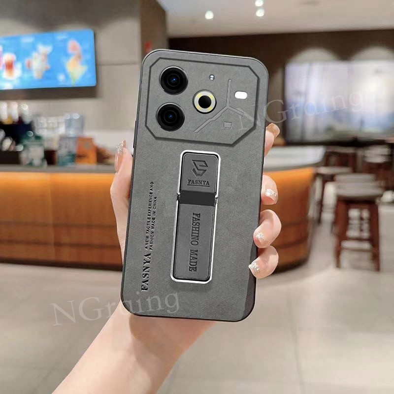Dành Cho Tecno Pova 6 Neo 6pro Skinseep Da Camera Chống Sốc Cho Pova6 Neo Giá Đỡ Từ Tính Đứng Bảo Vệ Bao