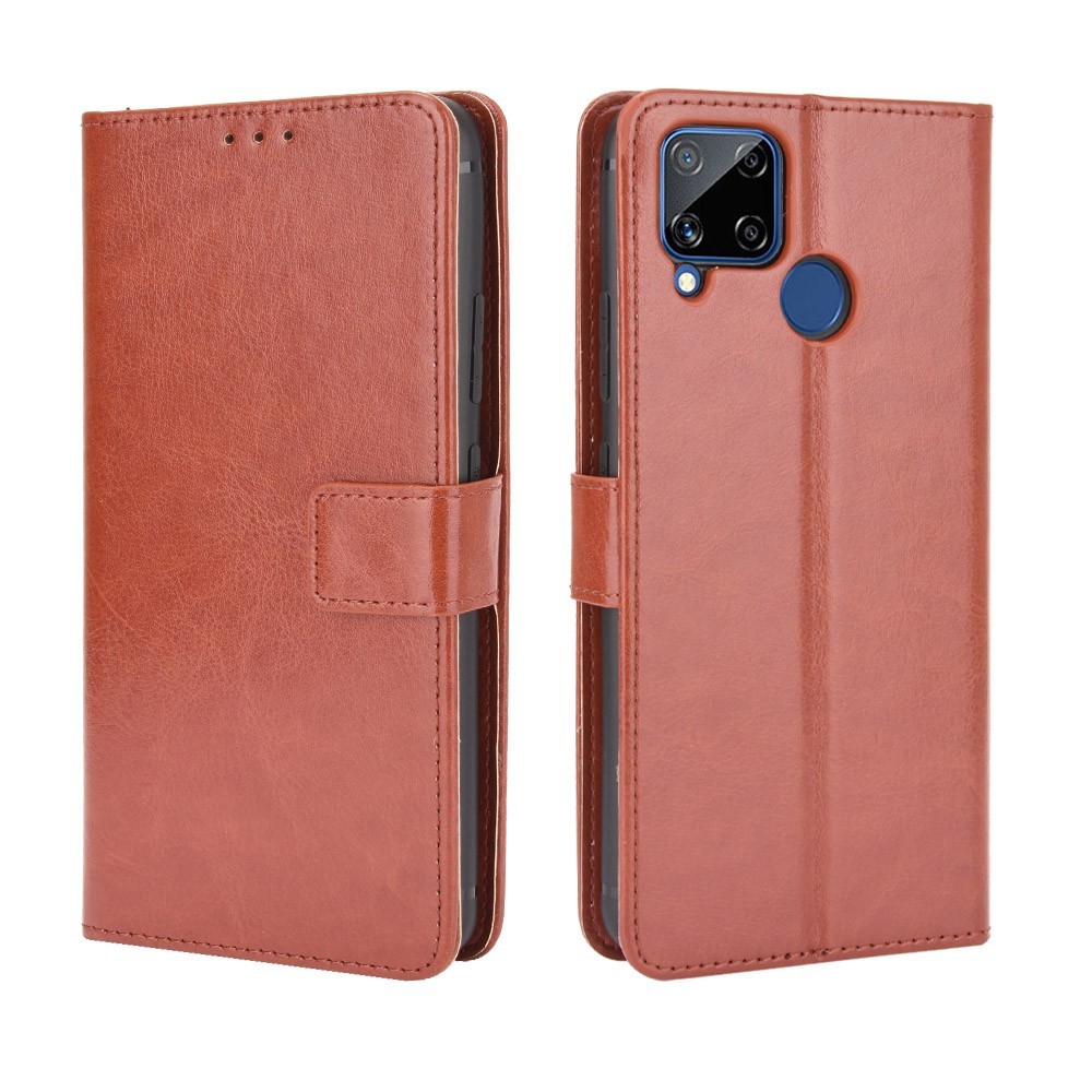 Dành Cho Realme C15 C12 C25 C25S Ốp Lưng Ví Lật Da PU Ốp Lưng RMX2180 RMX2189 RMX3195 RMX3197 RMX3193 RMX3191 Vỏ Điện Thoại
