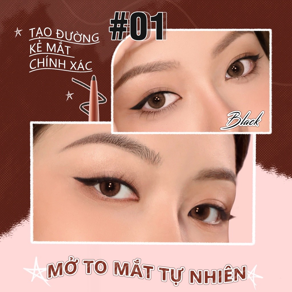 Ảnh 2 của Gel kẻ mắt PINKFLASH chống nhòe, không lem, chống thấm nước lâu trôi 0.1g E13