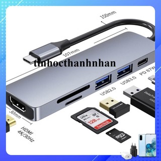  Cáp chuyển Type C sang HDMI USB thẻ nhớ 6 Trong 1 