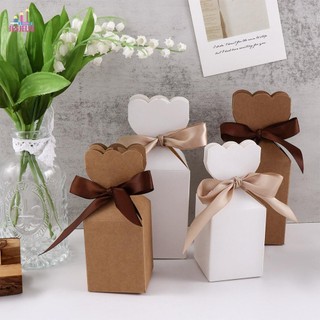 Hộp Giấy Kraft Bao Bì Cardboar Hộp 25 Chiếc Túi Kẹo Cưới Sinh Nhật Ủng Hộ Trang Trí Giáng Sinh