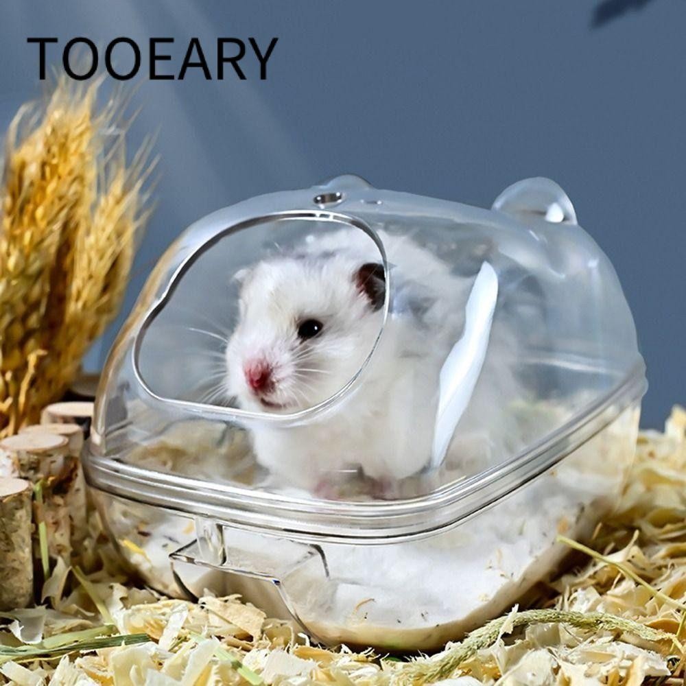 Tooeary Hamster Lồng Vệ Sinh, Lồng Nhựa Acrylic Hamster Phòng Tắm, Phụ Kiện Trong Suốt Chuột Lang Ha