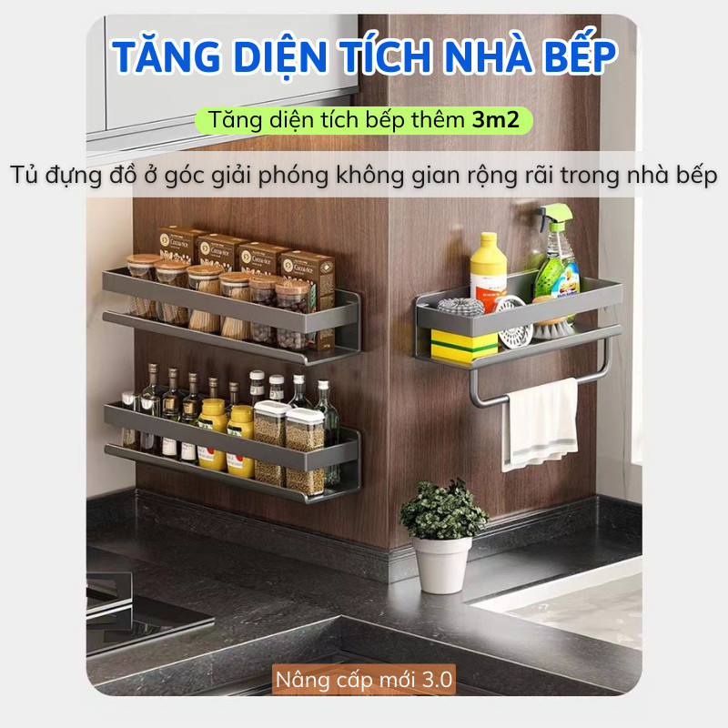 Kệ Đựng Gia Vị Treo Tường Joful Home Hủ Gia Vị Bằng Thép Cao Cấp Tiện Lợi Dễ Dàng Vệ Sinh.