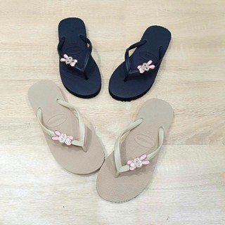 Dép kẹp nữ Dinosa đính charm thỏ xinh sắn ,dép xỏ ngón nữ tông lào thời trang đủ màu đủ size