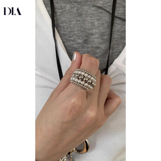 Nhẫn Retro Đơn Giản, Nhiều Lớp Đính Hạt